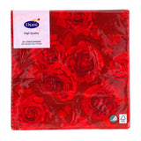 Duni servetten rich roses 33x33 cm | 12 stuks