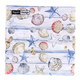 Duni servetten beach shells 33x33 cm | 12 stuks