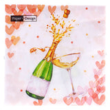 Duni servetten hearts bubbles 33x33 cm | 12 stuks