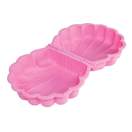 zandbak met deksel Schelp 87 x 78 x 18 cm roze