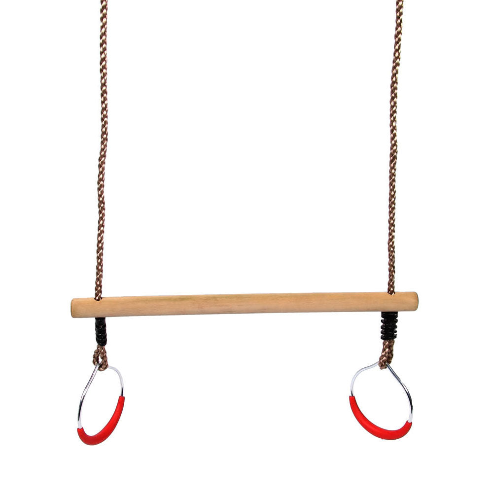 Swingking trapeze hout met ringen