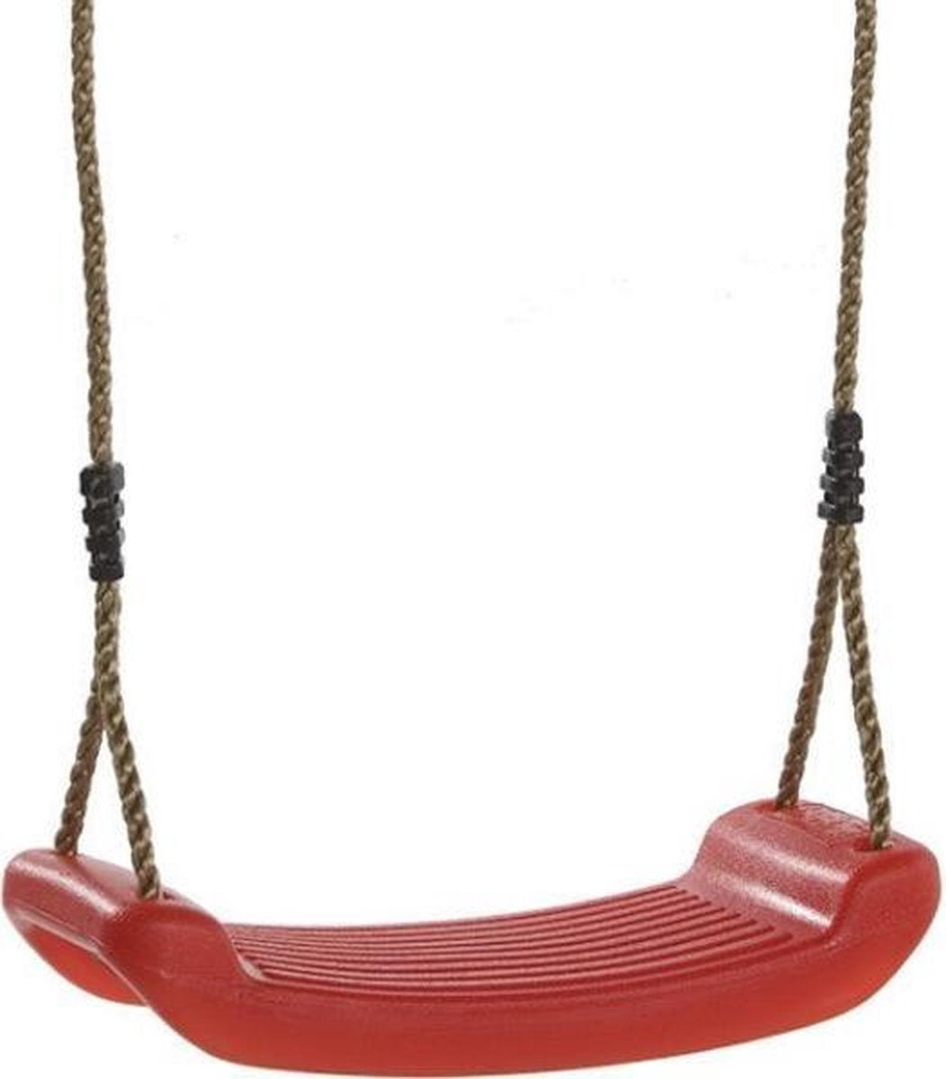 Kbt schommelzitje geblazen kunststof pp touw rood