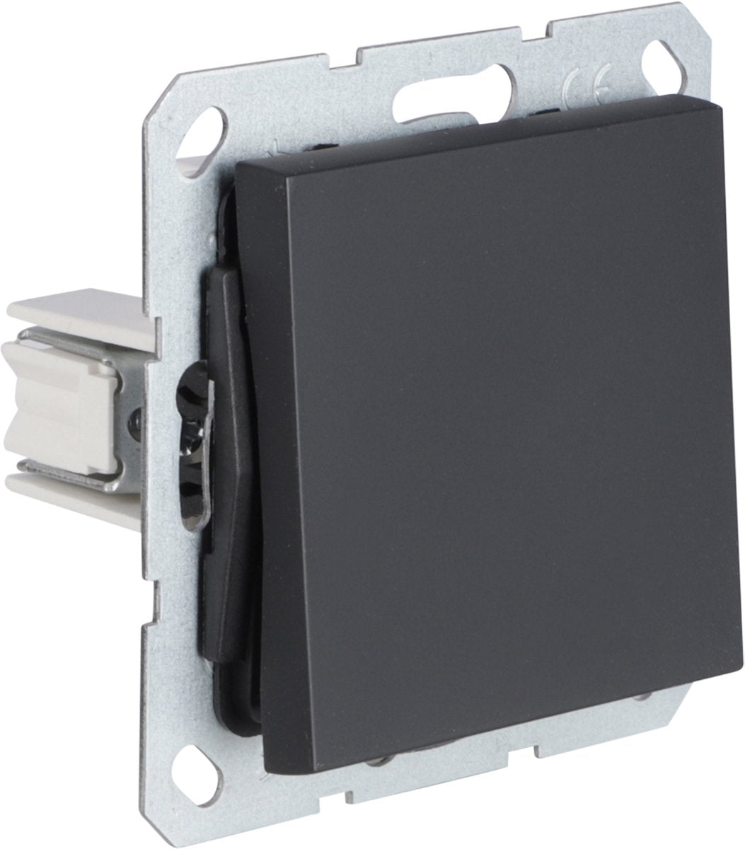 Q link q-link s-line inbouw kruisschakelaar zwart