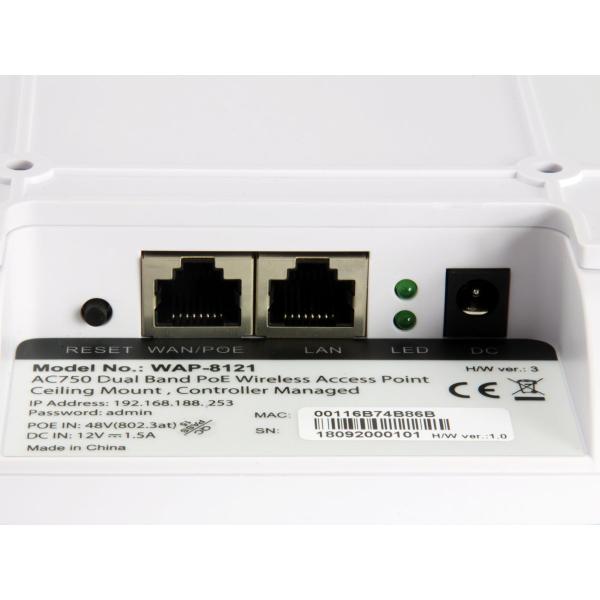 Levelone wap-8121 ac750 dband poe wireless lan access point, 802.11a b e g n, dual-band, 300mbps