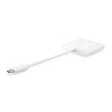 Equip equip 133461 usb type c to hdmi female usb a female pd adapter, 4k, pastic, 15cm, white