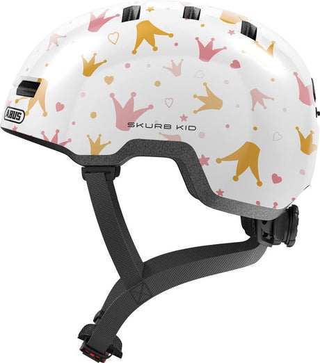 Abus skurb kid - fietshelm - kinderen white crowns s (45 - 50 cm)