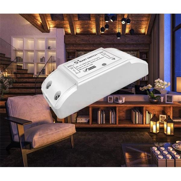 Woox r4967 smart wifi switch powered by tuya, 10a, 2300w, 100-240vac 50-60hz, wi-fi