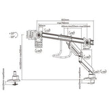 Neomounts neomounts nm-d775dxblack flat screen desk mount tv clamp, 8 kg, 10 32 ) 100x100 mm, bla