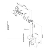 Neomounts neomounts fpma-d960blackplus flat screen desk mount (clamp) high capacity 10 49 inch, 2