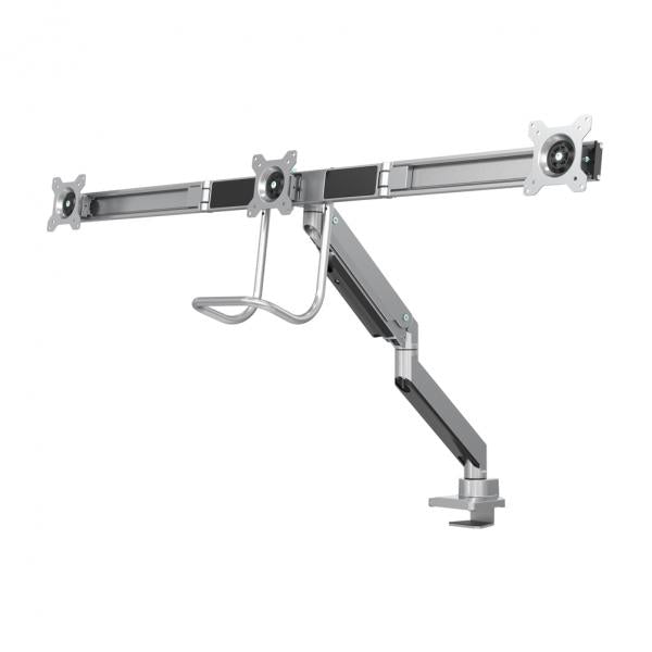 Neomounts neomounts nm-d775dx3silver flat screen desk mount, 17 27 , 6 kg, 100x100 mm, clamp, sil