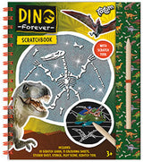 Totum dino vakantie doeboek kraskaarten en kleurboek dinosaurus scratch art junior harde kaft a5 forever dino