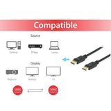 Equip equip 119253 display port cable, displayport 1.4, 8k 60hz and 4k 120hz, hdr, 3m, black