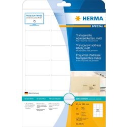 Herma 8670 adreslabels transparant