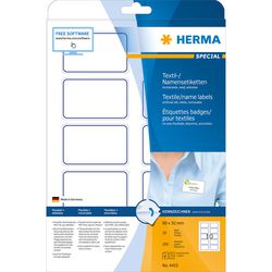 Herma special - selbstklebende, abziehbare namensschildetiketten aus kunstseide - white with blue border - 80 x 50 mm 2