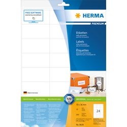 Herma etiketten 70x36 wit mat 10 vel din a4 240 stuks