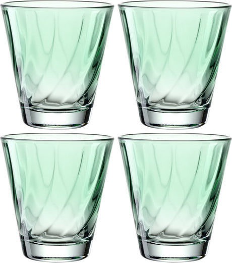 Leonardo twist drinkglas 215ml groen - set 4