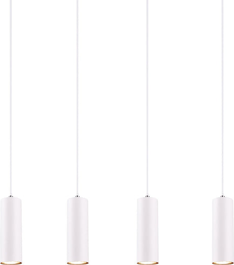 Trio marley - hanglamp - wit - excl. 4x gu10 3w - aanpasbaar in de hoogte