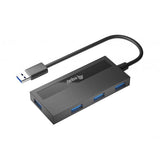 Equip 128956 4-port usb 3.0 hub with usb-c adapter, usb 3.2 gen 1 type-a, 5000 mbit s, black