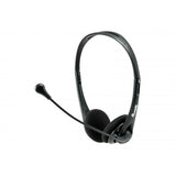 Equip 245304 stereo headset with mute, headset, head-band, office call center, black, binaural, 1.8