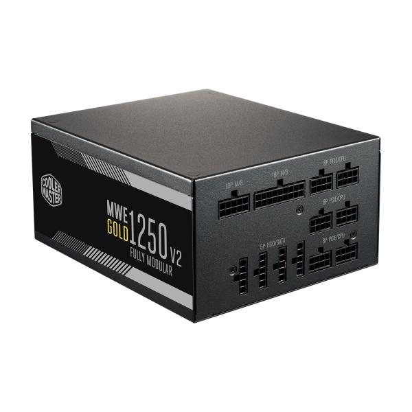 Cooler master mpe-c501-afcag-eu mwe gold v2, atx, 1250w, rtx ready, modular, 140mm, black