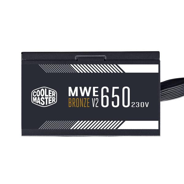 Cooler master mpe-6501-acabw-beu mwe 650 bronze v2, atx, 650 w, dc-to-dc + llc, 88%, 120mm, black