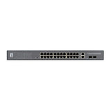 Levelone gep-2841 28-port web smart managed switch, l2, gigabit ethernet, power over ethernet (poe)