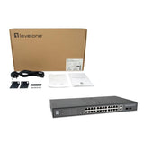 Levelone levelone gep-2841 28-port web managed switch, l2, gigabit ethernet, over ethernet (poe)