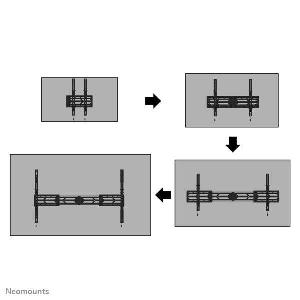 Neomounts wl35s-950bl19 select screen wall mount, tilt, vesa 800x600-1500x900mm