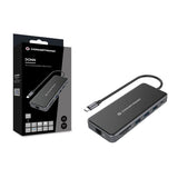 Conceptronic conceptronic donn15g 12-in-1 docking station, usb 3.2 gen 1, type-c, 100 w, hdmi, vga, (micro)sd