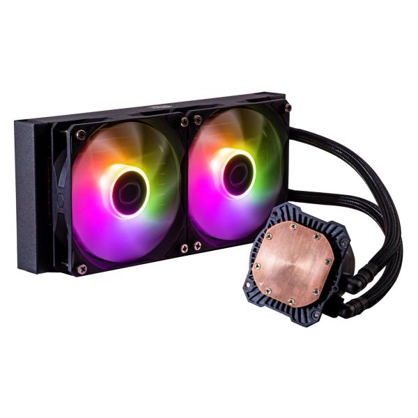 Cooler master cooler mlw-d24m-a18pz-r1 masterliquid 240l core argb, 4-pin, 2x 120mm argb, 27.2 dba (max)