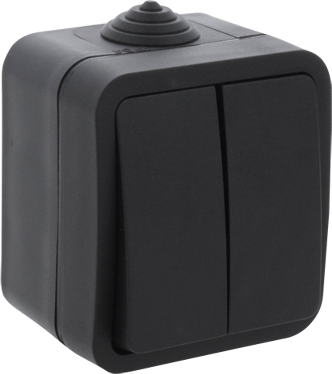Q-link schakelaar opbouw - serie - zwart