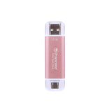 Transcend transcend ts512gesd310p esd310p external ssd, 512 gb, usb 10gbps, type c a, 1050 950 mb s, pink