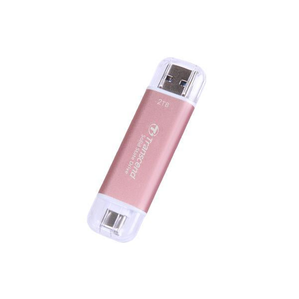 Transcend transcend ts1tesd310p esd310p external ssd, 1 tb, usb 10gbps, type c a, 1050 950 mb s, pink