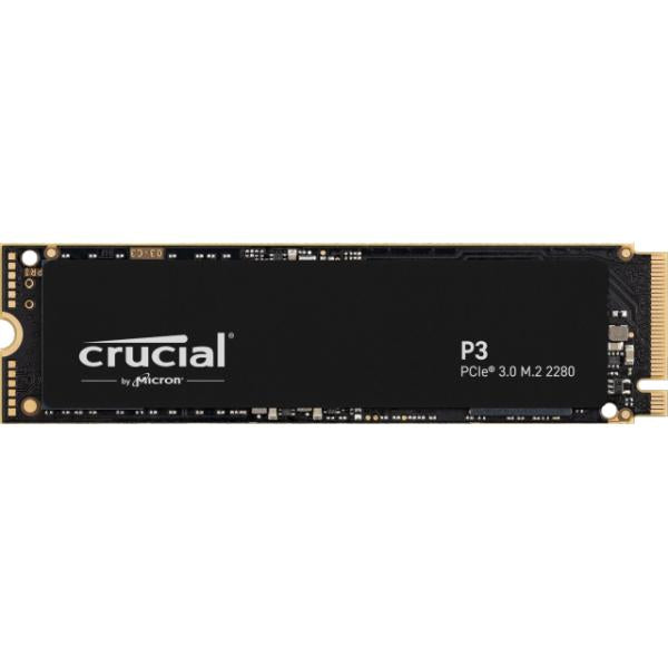 Crucial ct1000p3ssd8 p3 nvme ssd, 1 tb, m.2, pcie 3.0, 3d nand, 3500 3000 mb s, black