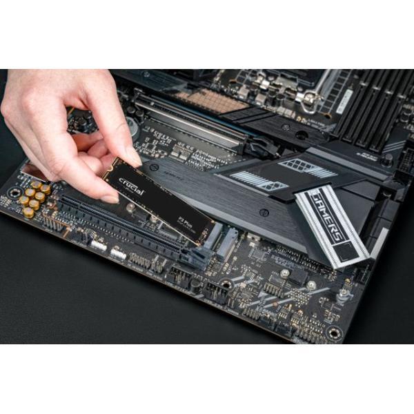 Crucial ct500p3pssd8 ct500p3ps p3 plus ssd, 500gb, m.2 pcie nvme, 3d nand, 4700 1900 mb s
