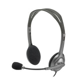 Logitech logitech 981-000593 h111 stereo headset, wired, office call center, 20 20000 hz, headset, grey