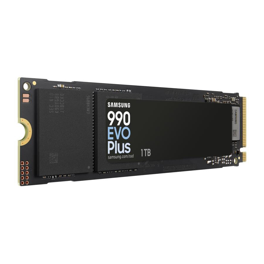 Samsung mz-v9s1t0bw 990 evo plus ssd, 1 tb, m.2, pcie 4.0, 7150 mb s, 1350000 iops, black