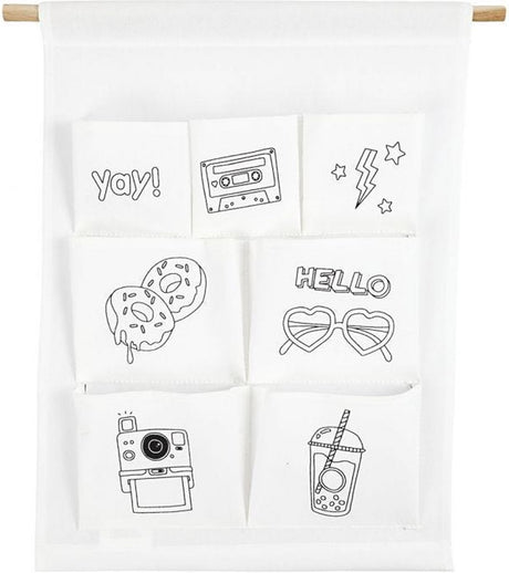 Creativ company katoenen hangende organizer yay 46 cm wit