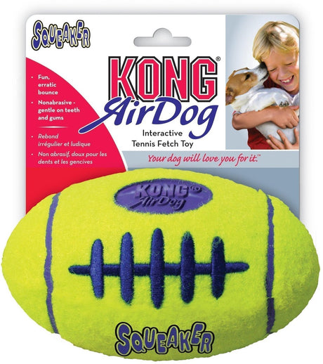 Kong air football medium 1 st - bal - geel - kattenspeelgoed - 150 x 130 x 64 mm