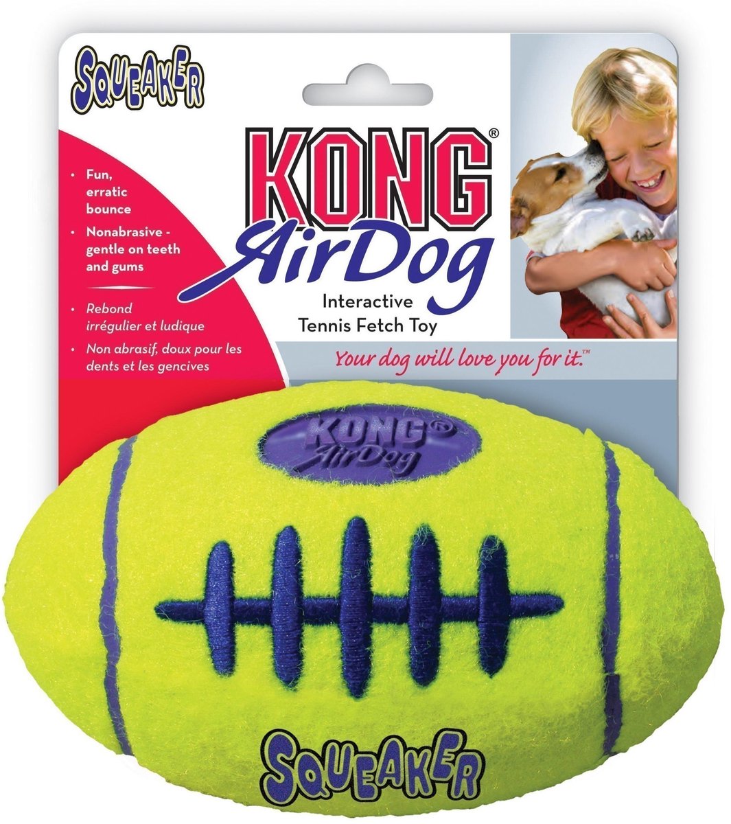 Kong air football - 170x105x105 mm - geel - l