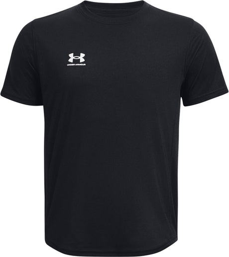 Under armour ua b's challenger train ss unisex sportshirt - zwart - wit