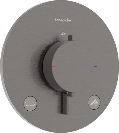 Hansgrohe ecostat comfort s - inbouwthermostaat - 2 functies - douche thermostaat - zekerheidscombinatie en1717 - brushed black chrome
