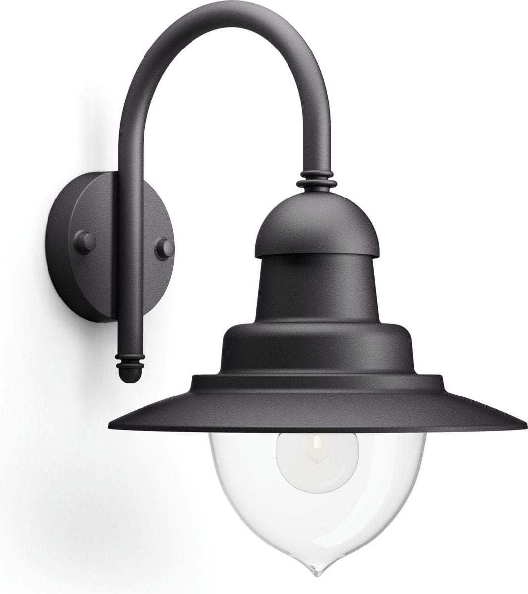 Philips led philips raindrop buitenwandlamp - 1-lichts - zwart
