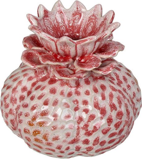 Hd collection vaas stoneware roze 17,5x17,5x15,5cm