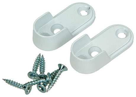 Mack 1014453 - 2 houders voor kastbaar wit | 5 stuks