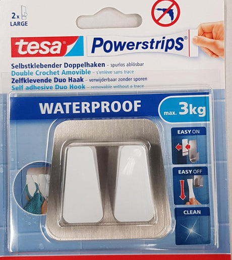 Tesa krachtige dubbelhaak waterdicht metaal kunststof