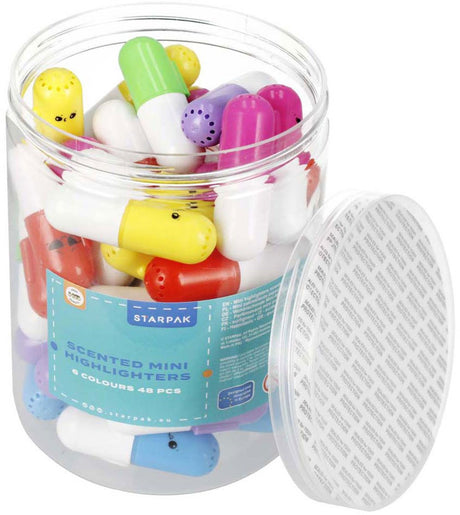 Euro-trade limited liability mini geurende markeerstiften mix van kleuren, 48st.