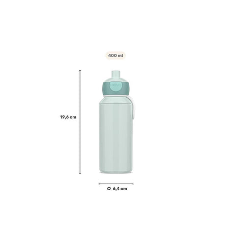 Mepal pop-up drinkfles campus - 400 ml - sluit goed af - drinkbeker voor kinderen - cool mint