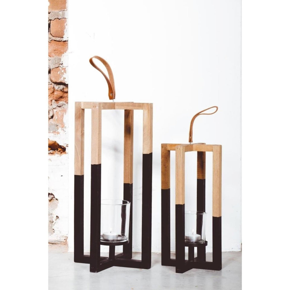 Senza kaarshouder hout zwart naturel 40cm