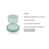 Mepal fruitbox campus - 300 ml - inclusief fruitvorkje - sluit goed af - snackdoosje - cool mint